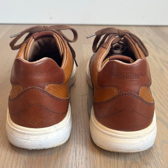 Allen Edmonds Osborn Leather Sneakers Retro Dress Casual Brown Mens Size 10 - Picture 4 of 10